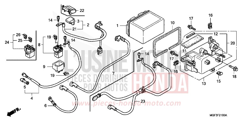 BATTERIE de SILVER WING PEARL COSMIC BLACK (NHA64) de 2011